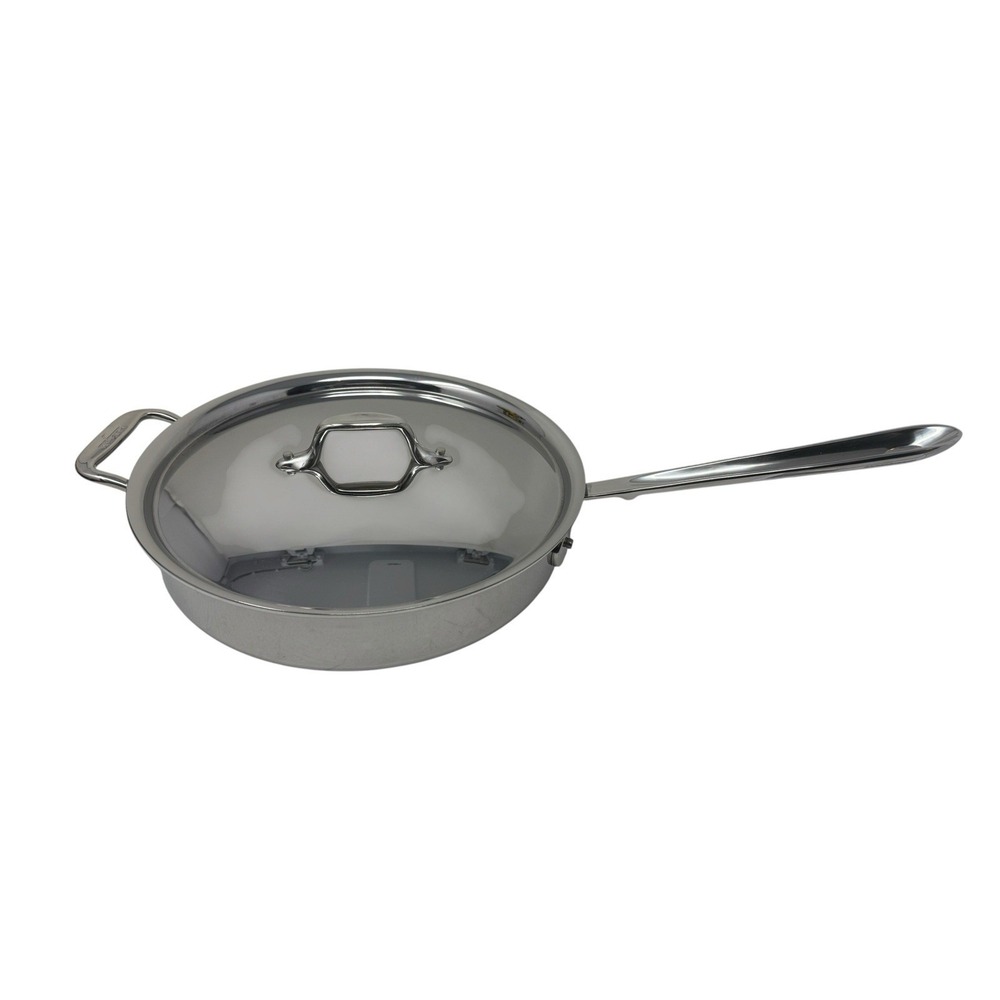 All-Clad D3 3-ply Stainless 3-Qt Saute Pan With Lid Silver 4403